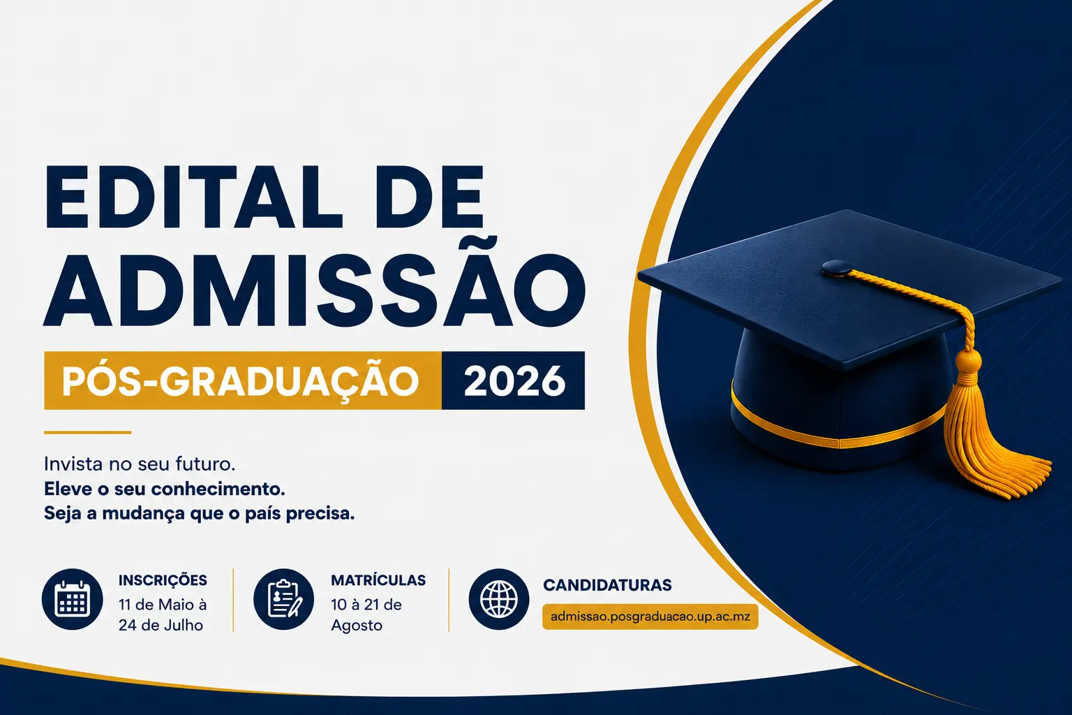 Edital de Admissão Pós-graduação Agosto 2026