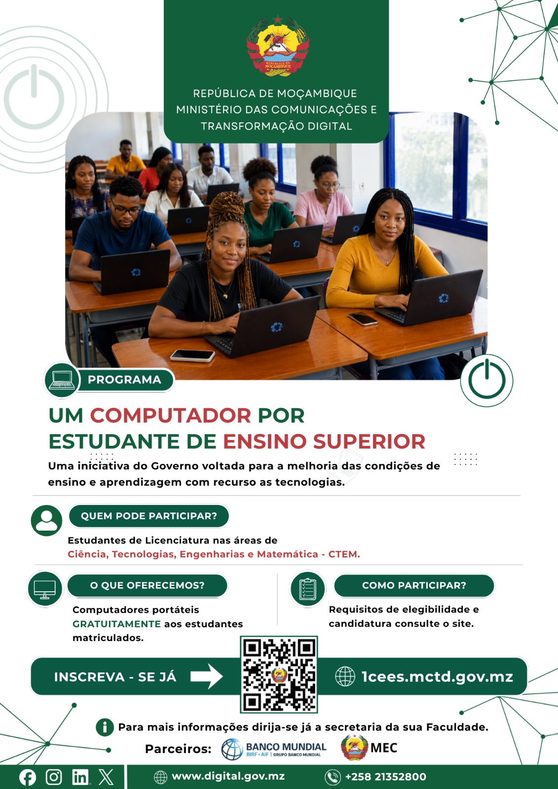 Um Computador Por Estudante do Ensino Superior 2026